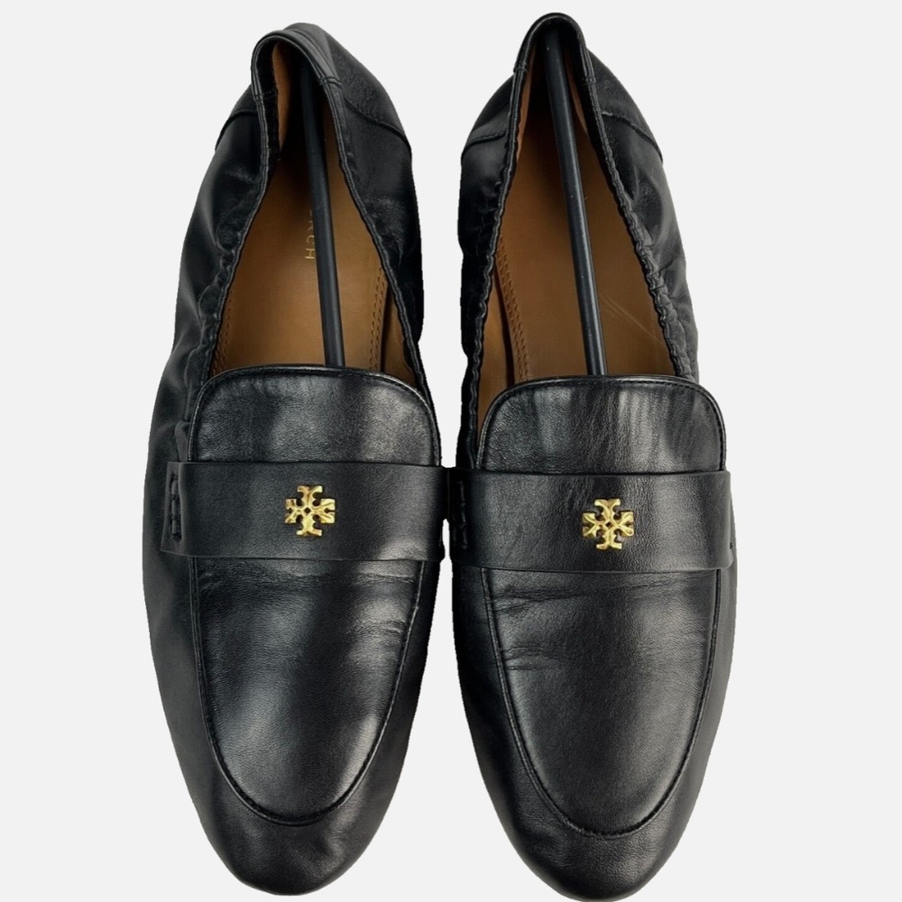 Tory Burch Ballet Loafer shoes. Black Leather, Size 9M